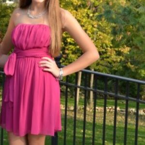 Max and Cleo pink strapless dress